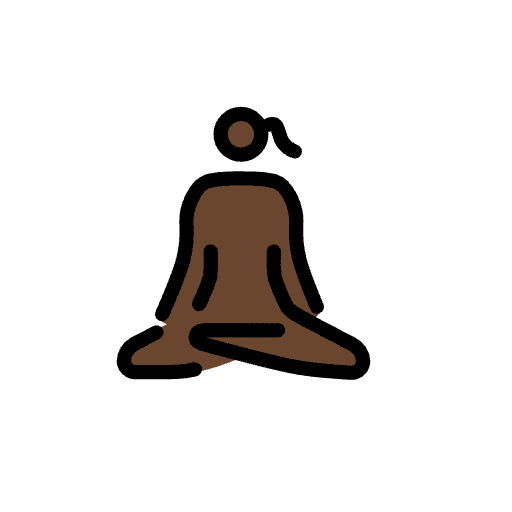 Woman In Lotus Position Dark Skin Tone Element from OpenMoji Emoji Set