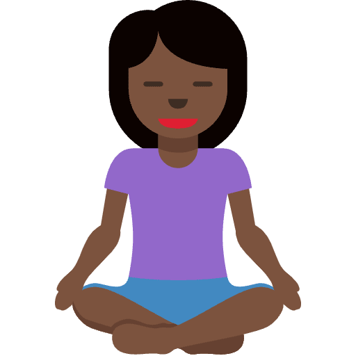 Woman In Lotus Position Dark Skin Tone Emoji from Twemoji Emoji Set