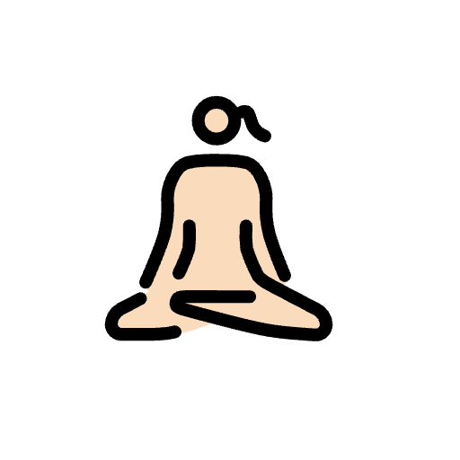 Woman In Lotus Position Light Skin Tone Element from OpenMoji Emoji Set