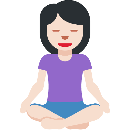 Woman In Lotus Position Light Skin Tone Element from Twemoji Emoji Set