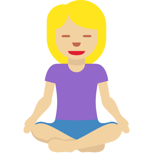 Woman In Lotus Position Medium Light Skin Tone Emoji from Twemoji Emoji Set