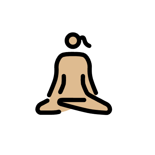 Woman In Lotus Position Medium Light Skin Tone Emoji from OpenMoji Emoji Set