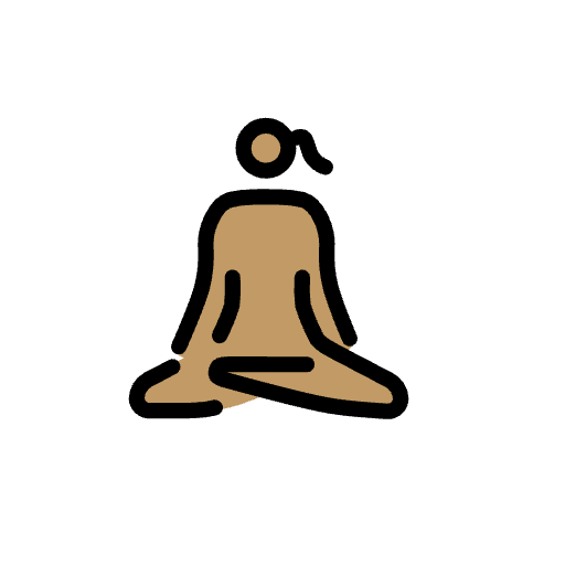 Woman In Lotus Position Medium Skin Tone Emoji from OpenMoji Emoji Set