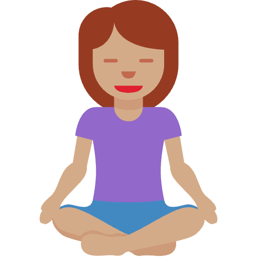 Woman In Lotus Position Medium Skin Tone Emoji from Twemoji Emoji Set