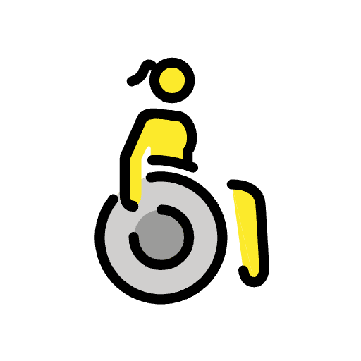 Woman In Manual Wheelchair Emoji from OpenMoji Set