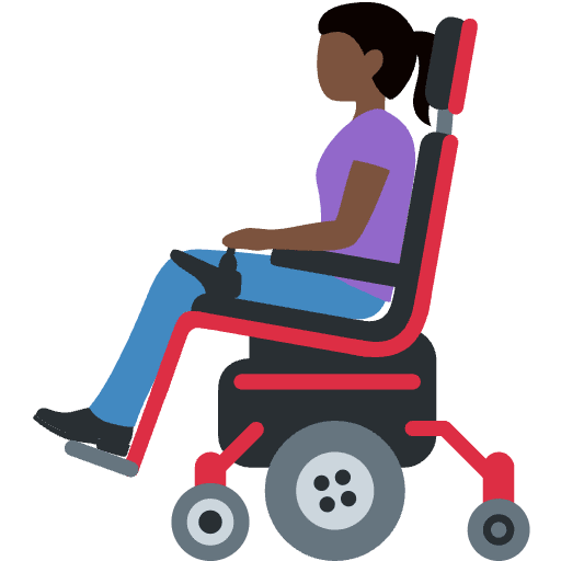 Woman In Motorized Wheelchair Dark Skin Tone Element from Twemoji Emoji Set
