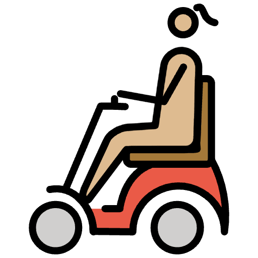Woman In Motorized Wheelchair Medium Light Skin Tone Element from OpenMoji Emoji Set