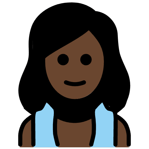 Woman In Steamy Room Dark Skin Tone Emoji from OpenMoji Set