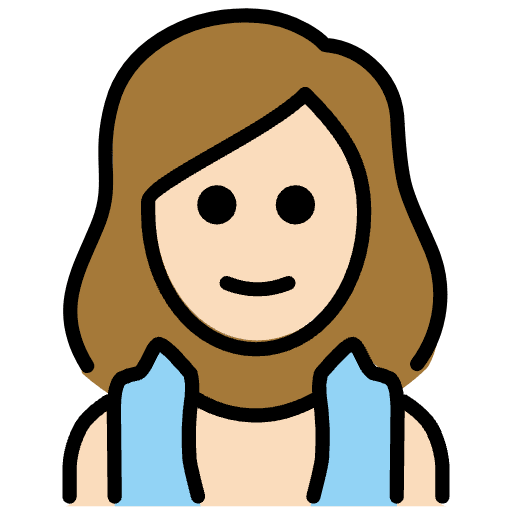 Woman In Steamy Room Light Skin Tone Element from OpenMoji Emoji Set