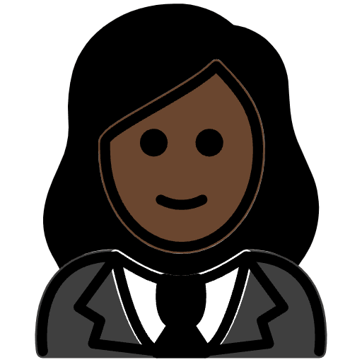Woman In Tuxedo Dark Skin Tone Emoji from OpenMoji Set