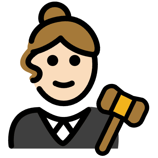 Woman Judge Light Skin Tone Emoji from OpenMoji Set