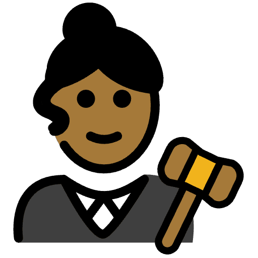 Woman Judge Medium Dark Skin Tone Emoji from OpenMoji Set