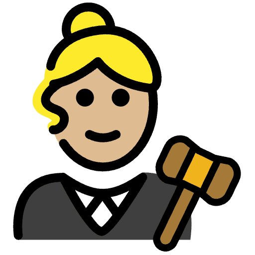 Woman Judge Medium Light Skin Tone Emoji from OpenMoji Emoji Set