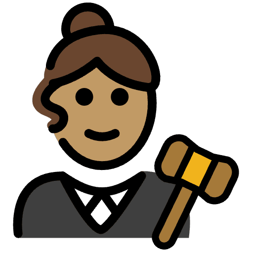 Woman Judge Medium Skin Tone Element from OpenMoji Emoji Set