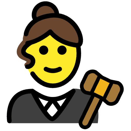 Woman Judge Emoji from OpenMoji Set