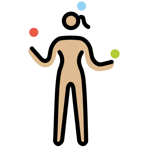 Woman Juggling Medium Light Skin Tone Emoji from OpenMoji Emoji Set