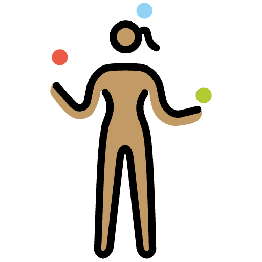 Woman Juggling Medium Skin Tone Emoji from OpenMoji Emoji Set