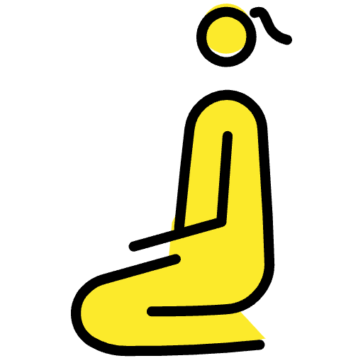 Woman Kneeling Emoji from OpenMoji Emoji Set