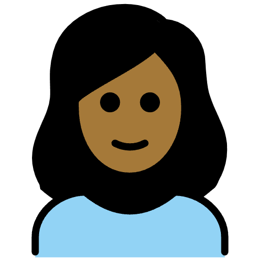 Woman Medium Dark Skin Tone Element from OpenMoji Emoji Set