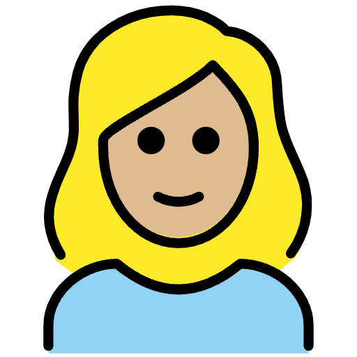 Woman Medium Light Skin Tone Emoji from OpenMoji Set