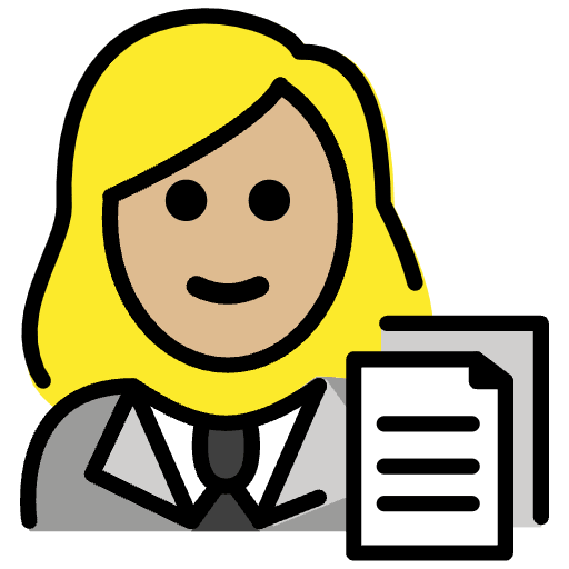 Woman Office Worker Medium Light Skin Tone Emoji from OpenMoji Emoji Set