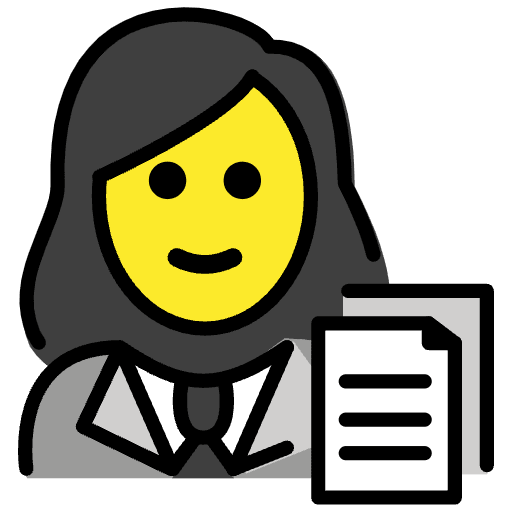Woman Office Worker Emoji from OpenMoji Emoji Set