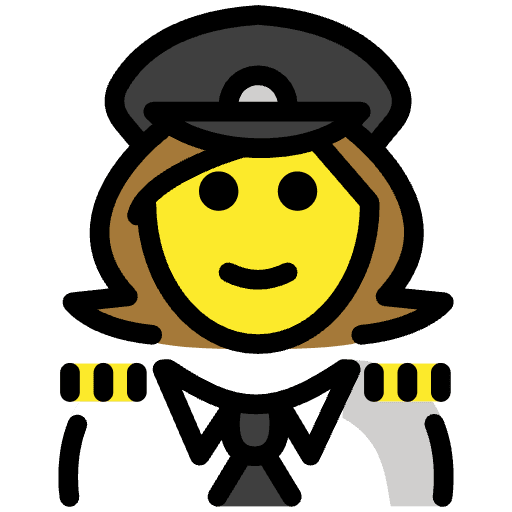 Woman Pilot Element from OpenMoji Emoji Set