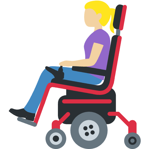 Woman In Motorized Wheelchair Medium Light Skin Tone Element from Twemoji Emoji Set