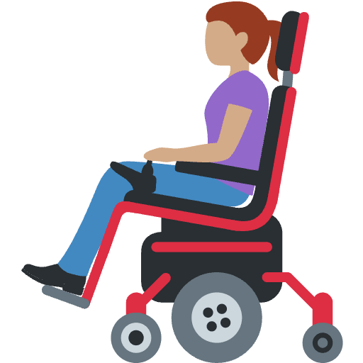 Woman In Motorized Wheelchair Medium Skin Tone Element from Twemoji Emoji Set