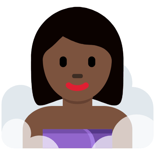 Woman In Steamy Room Dark Skin Tone Emoji from Twemoji Set