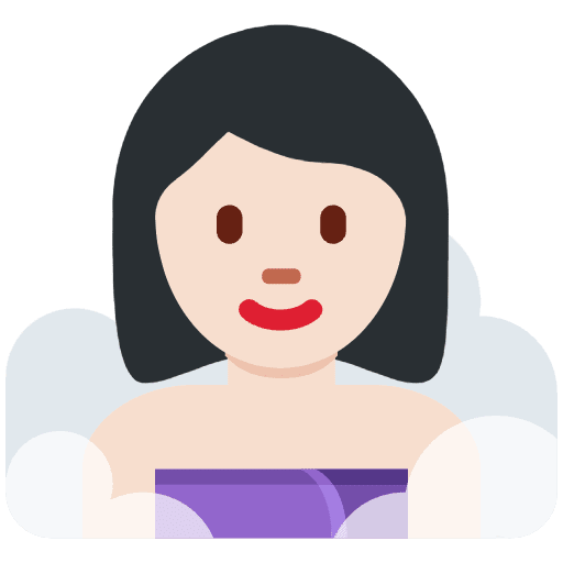 Woman In Steamy Room Light Skin Tone Emoji from Twemoji Set