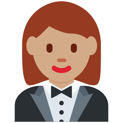Woman In Tuxedo Medium Skin Tone Emoji from Twemoji Set