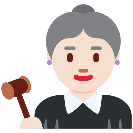 Woman Judge Light Skin Tone Emoji from Twemoji Emoji Set