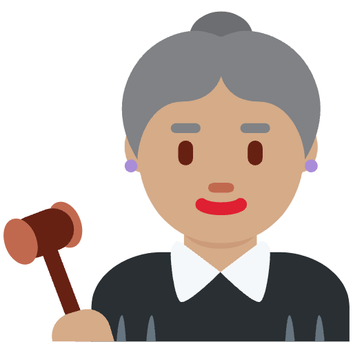 Woman Judge Medium Skin Tone Element from Twemoji Emoji Set