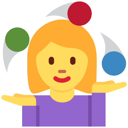Woman Juggling Emoji from Twemoji Emoji Set
