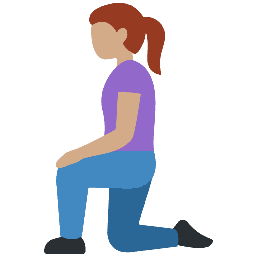 Woman Kneeling Medium Skin Tone Emoji from Twemoji Emoji Set