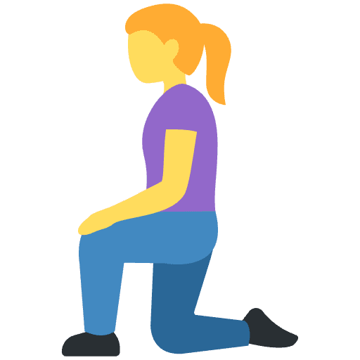 Woman Kneeling Emoji from Twemoji Emoji Set