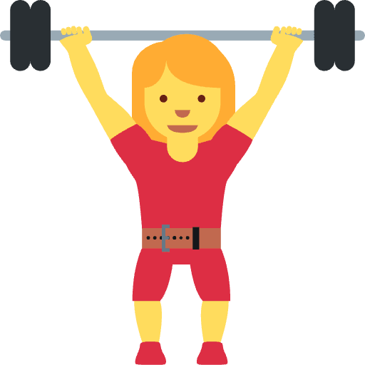 Woman Lifting Weights Emoji from Twemoji Emoji Set