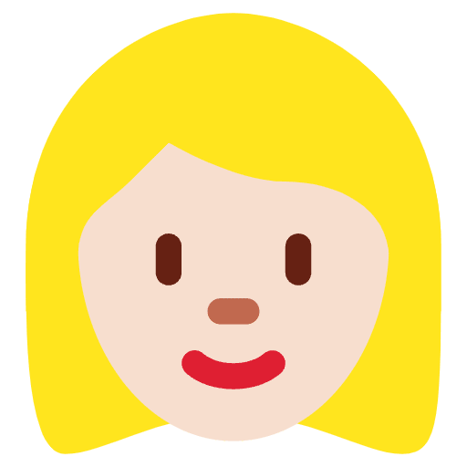 Woman Light Skin Tone Blond Hair Element from Twemoji Emoji Set