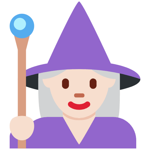 Woman Mage Light Skin Tone Emoji from Twemoji Emoji Set