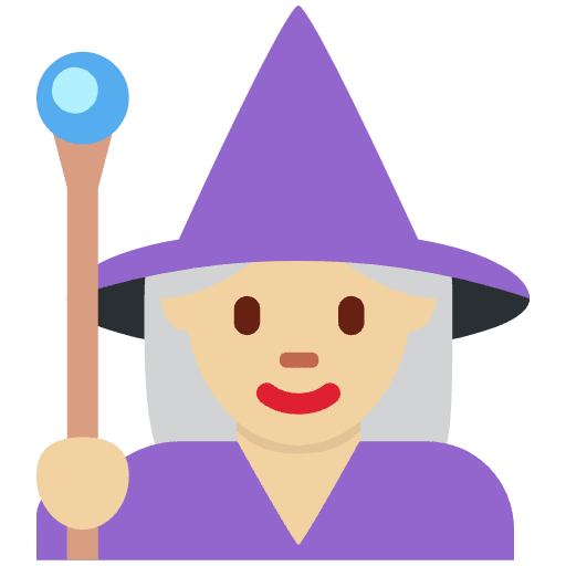 Woman Mage Medium Light Skin Tone Emoji from Twemoji Emoji Set
