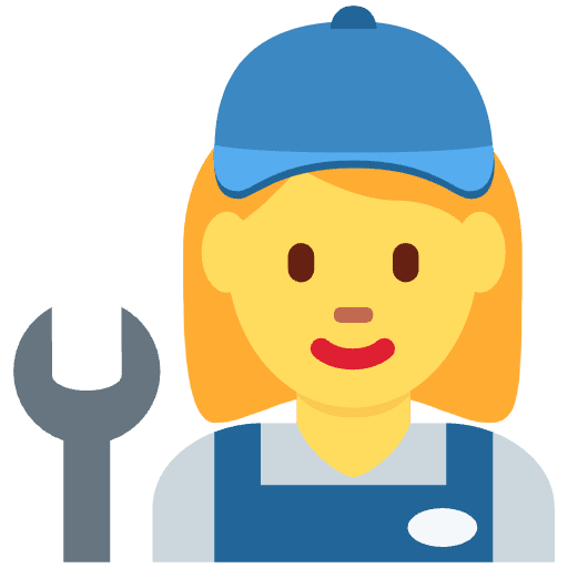 Woman Mechanic Emoji from Twemoji Emoji Set