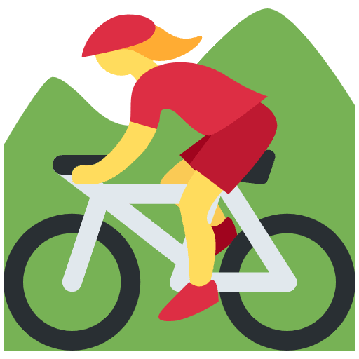 Woman Mountain Biking Element from Twemoji Emoji Set