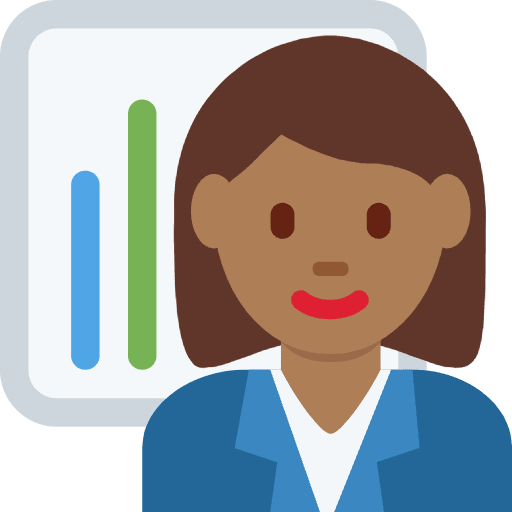 Woman Office Worker Medium Dark Skin Tone Emoji from Twemoji Emoji Set