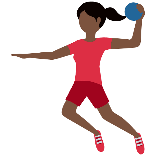 Woman Playing Handball Dark Skin Tone Element from Twemoji Emoji Set