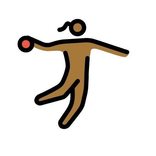 Woman Playing Handball Medium Dark Skin Tone Element from OpenMoji Emoji Set