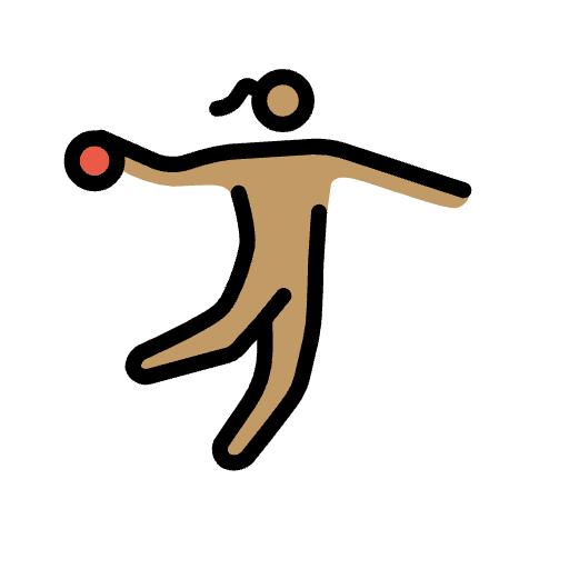 Woman Playing Handball Medium Skin Tone Element from OpenMoji Emoji Set