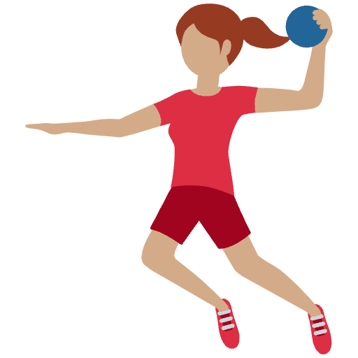Woman Playing Handball Medium Skin Tone Element from Twemoji Emoji Set