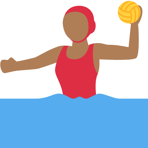 Woman Playing Water Polo Medium Dark Skin Tone Element from Twemoji Emoji Set