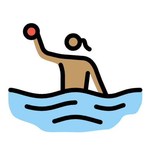Woman Playing Water Polo Medium Skin Tone Emoji from OpenMoji Set
